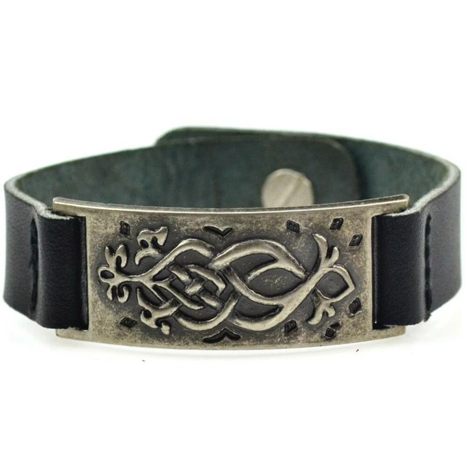 Kunstleder Armband Herren Mittelalter Herrenarmband Surfer Gothik Larp Keltic - Bild 1 von 1