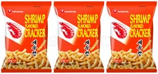3 BAGS SHRIMP FLAVORED CRACKERS Asian Chips Snacks Treats Nongshim 75g 2.64oz