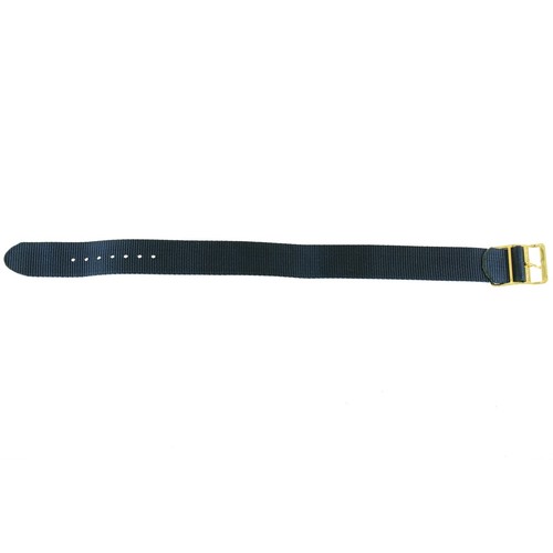 18mm Sport Strap Wrap Thin Nylon Dark Blue Replacement Mens Watch Band 370 - Picture 6 of 6