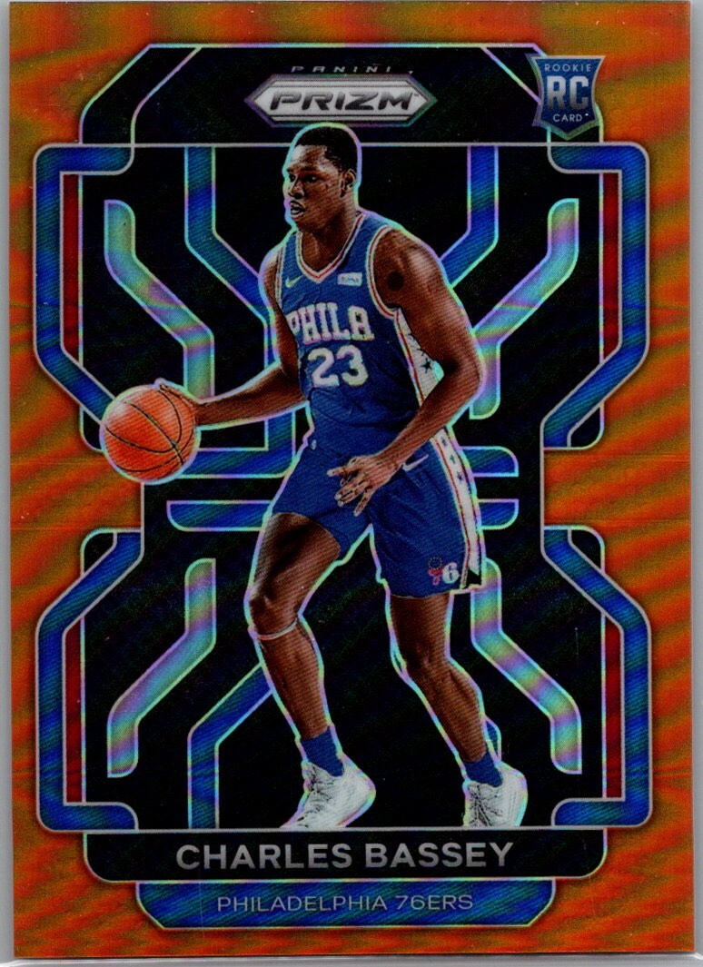 2021-22 Panini Prizm /49 Orange Prizm #304 Charles Bassey (RC) 76ers