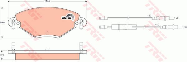 Plaquettes de frein avant Citroën C5 1.6 HDi kit de freinage pour berline phase 1 et 2