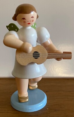 Wooden Echte Ergebirgische Handarbeit Angel Orchestra Green Wing GUITAR PLAYER