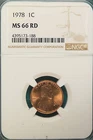1978-P NGC MS66 RED Lincoln Cent!! #A6797