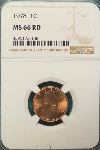 1978-P NGC MS66 RED Lincoln Cent!! #A6797