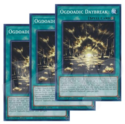 Yugioh - Ogdoadic Daybreak x 3 - 1st Edition NM - Plus Free Holo Card | eBay