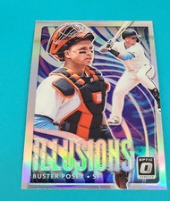 2020 Donruss Optic Illusions Holo #OI-3 Buster Posey Giants BASEBALL Card 7C