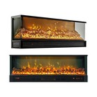 50" Electric Fireplace Heater Wall Mount Music Fireplace 750/1500W