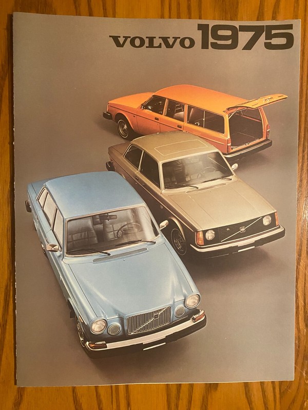 1975 Volvo Fold Out Sales Brochure - Full Line with 164E, 242GL, 244GL, & 245.
