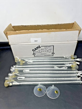 Vintage Oil Candlesticks Hand Blown Clear Glass Lot of 10 Size 11.5" Ganz