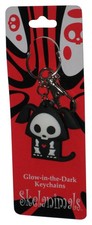 Skelanimals Kit The Cat 2006 Toynami Glow In The Dark Keychain