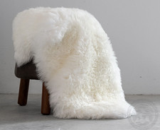 Real Sheepskin Rug Natural White - Size 2 x 3' Lambswool