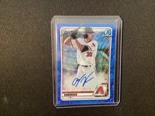 2020 BOWMAN AJ VUKOVICH BLUE SHIMMER AUTO 024/150 1st