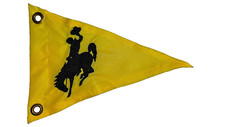 WYOMING BUCKING COWBOY Triangle Safety Flag Jeep UTV recumbent trike 12"x18"