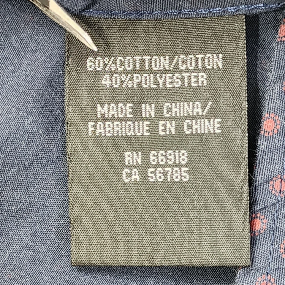 Camisa masculina Sahara Club XXL azul vermelha bolinhas algodão manga curta botão frontal - Imagem 4 de 4