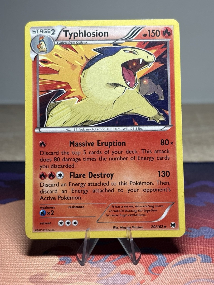rare typhlosion pokemon card Typhlosion 20/162 Holo Rare XY Breakthrough Pokemon TCG Card