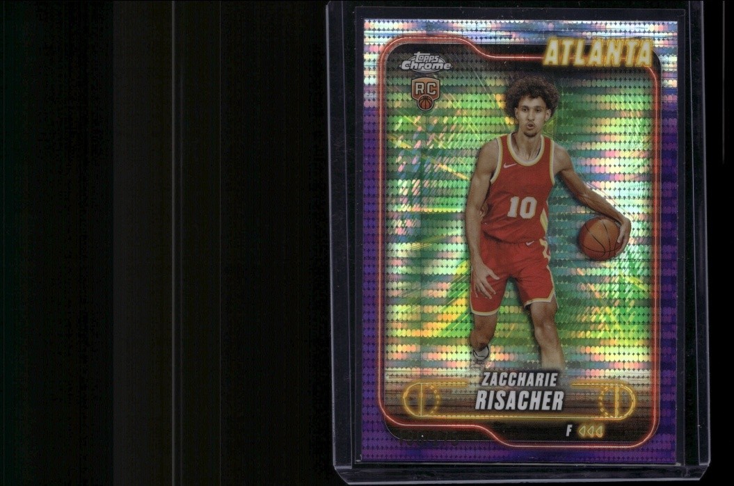 2024-25 Topps Chrome Zaccharie Risacher #169 RC Purple Sonar Refractor /275