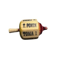 Vtg Mexican Toma Todo Wooden Spinning Top Hand Painted Folk Art Game Pirinola