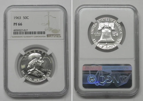 PROOF 1963 FRANKLIN HALF DOLLAR * NGC PF 66