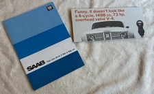 NOS Saab 1968 Sales Brochures PAIR Deluxe 96 Sonett II Standard 68 Station Wagon