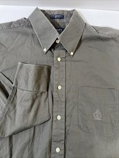 Chaps Ralph Lauren Men's Long Sleeve Button Up Gray 15 1/2 (34/35) 100% Cotton