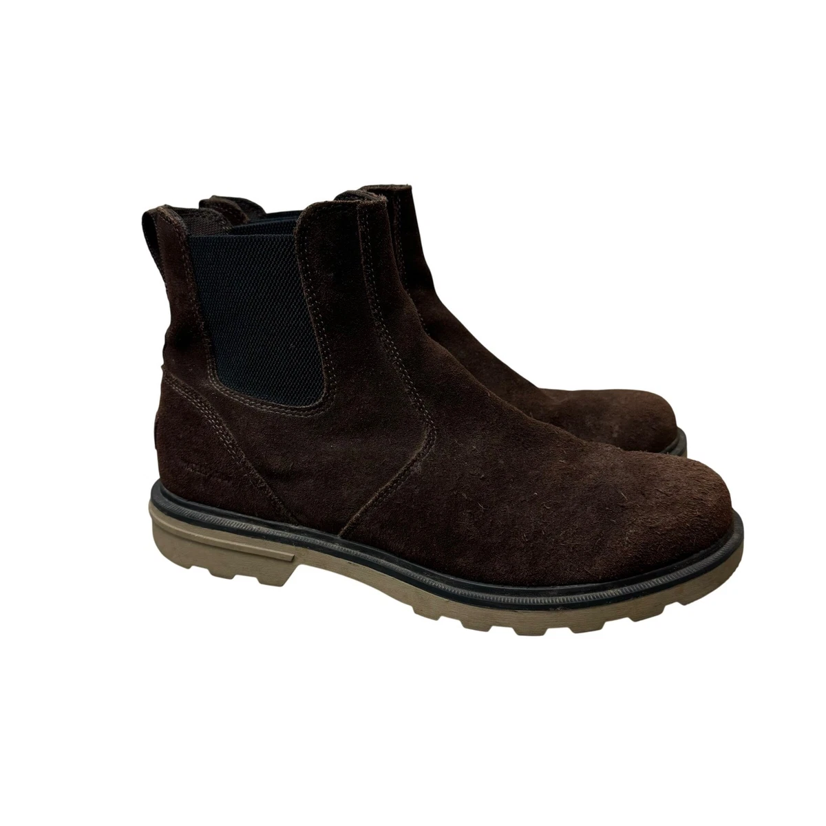Sorel Carson Chelsea Boots Mens Size 12 Black Suede Pull On Lug Sole Winter Sorel Men main image 2