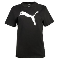 PUMA Holiday Metallic Short Sleeve T-Shirt Womens Black Casual Tops 68440801