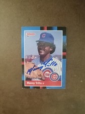 1988 Donruss MANNY TRILLO Signed Card autograph AUTO CUBS GIANTS