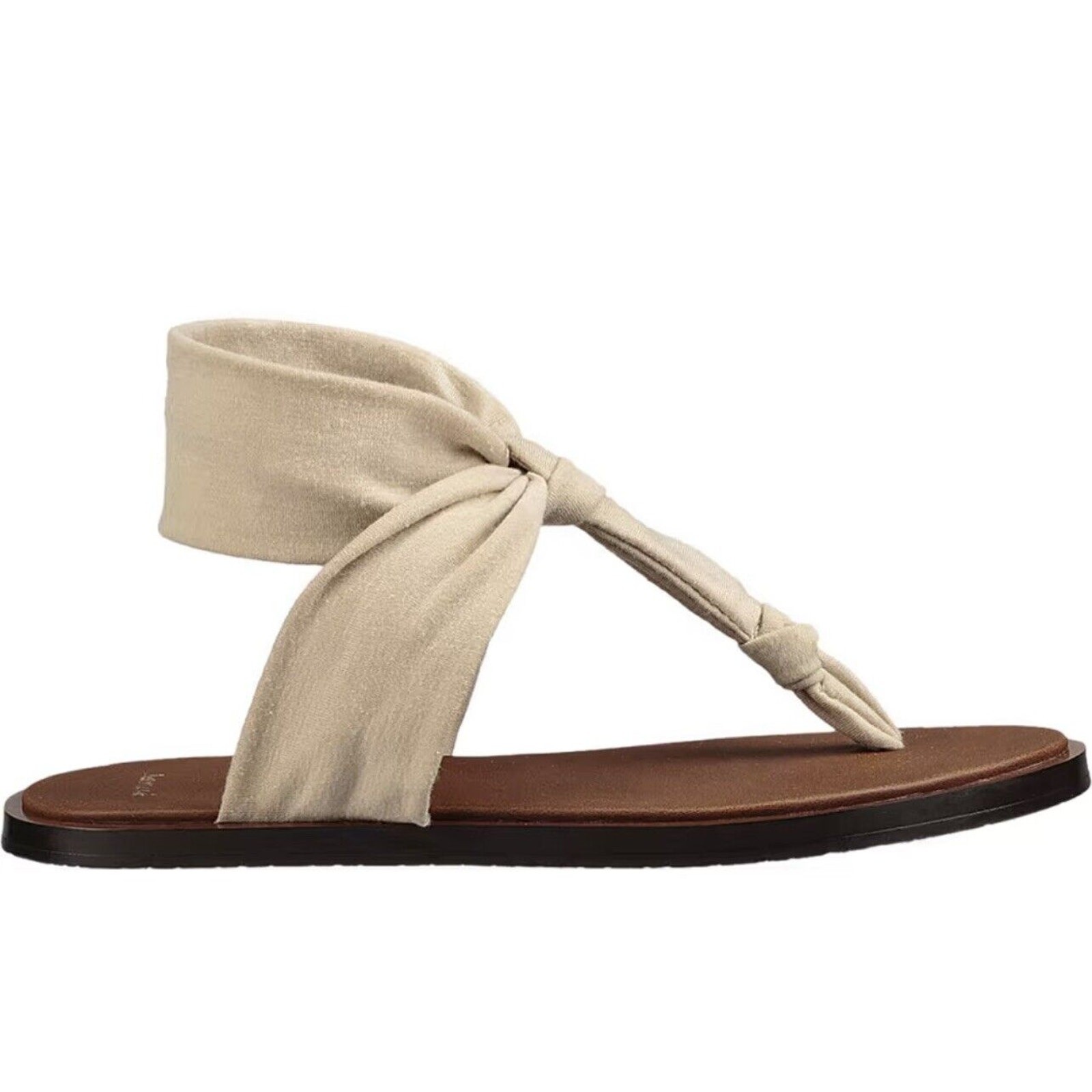Sanuk Sz 10 Yoga Sling Ella Natural Tan Womens Sandal New Minimalist Rare image 2