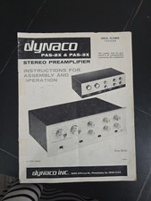 Dynaco PAS-2X PAS-3X Preamp / Preamplifier Owners / User Manual *Copy*