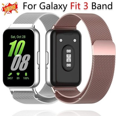 For Samsung Galaxy Fit 3  Milanese Loop Band Metal Stainless Steel Magnet Strap