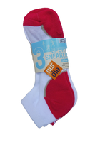 Nur Die 3 Paar Damen Sport Sneaker Socken GrößE 39/42- Weiss Rot