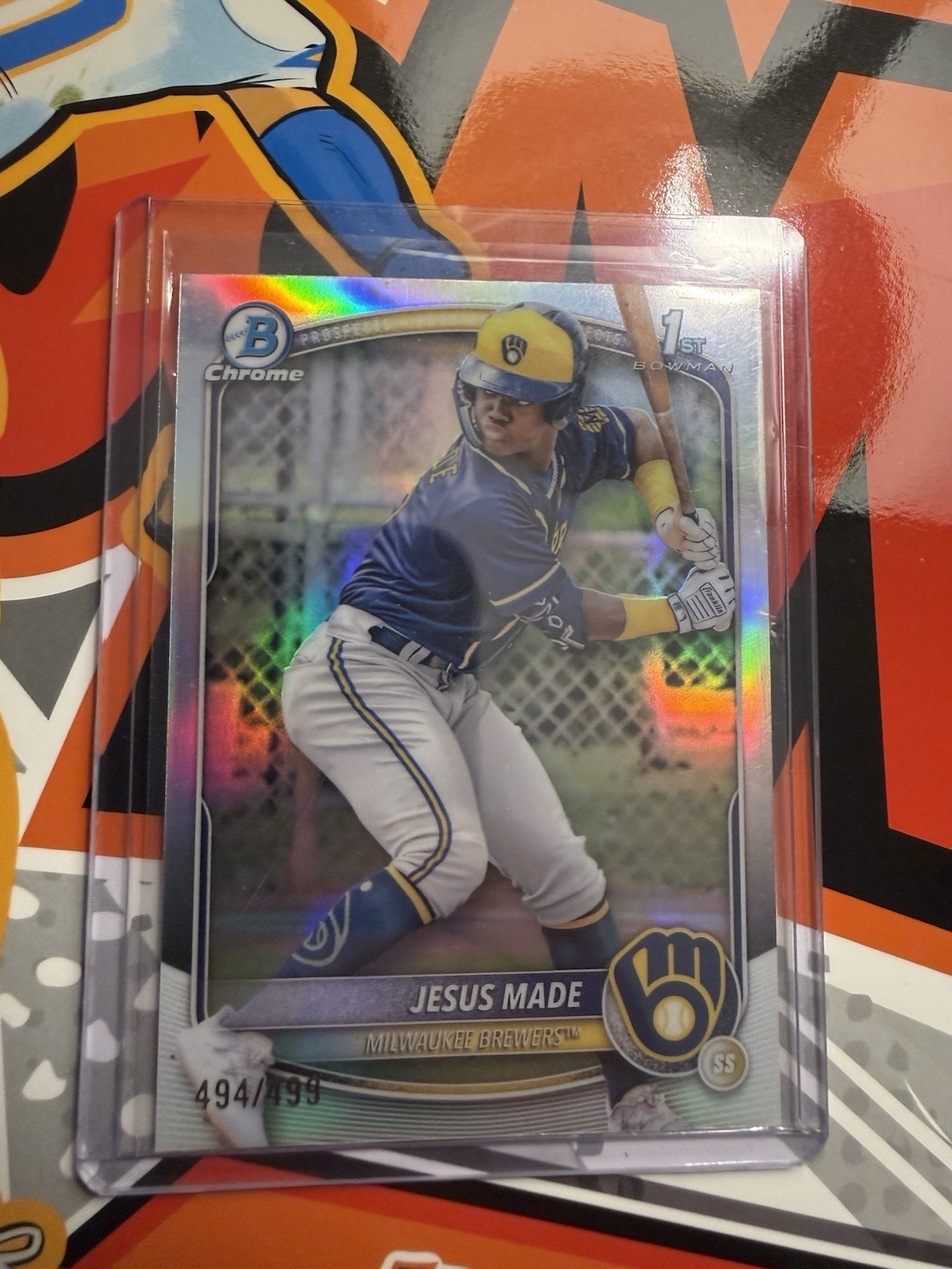 2025 Bowman - Chrome Prospects Jesus Made #BCP-50 Refractor /499 (RC)