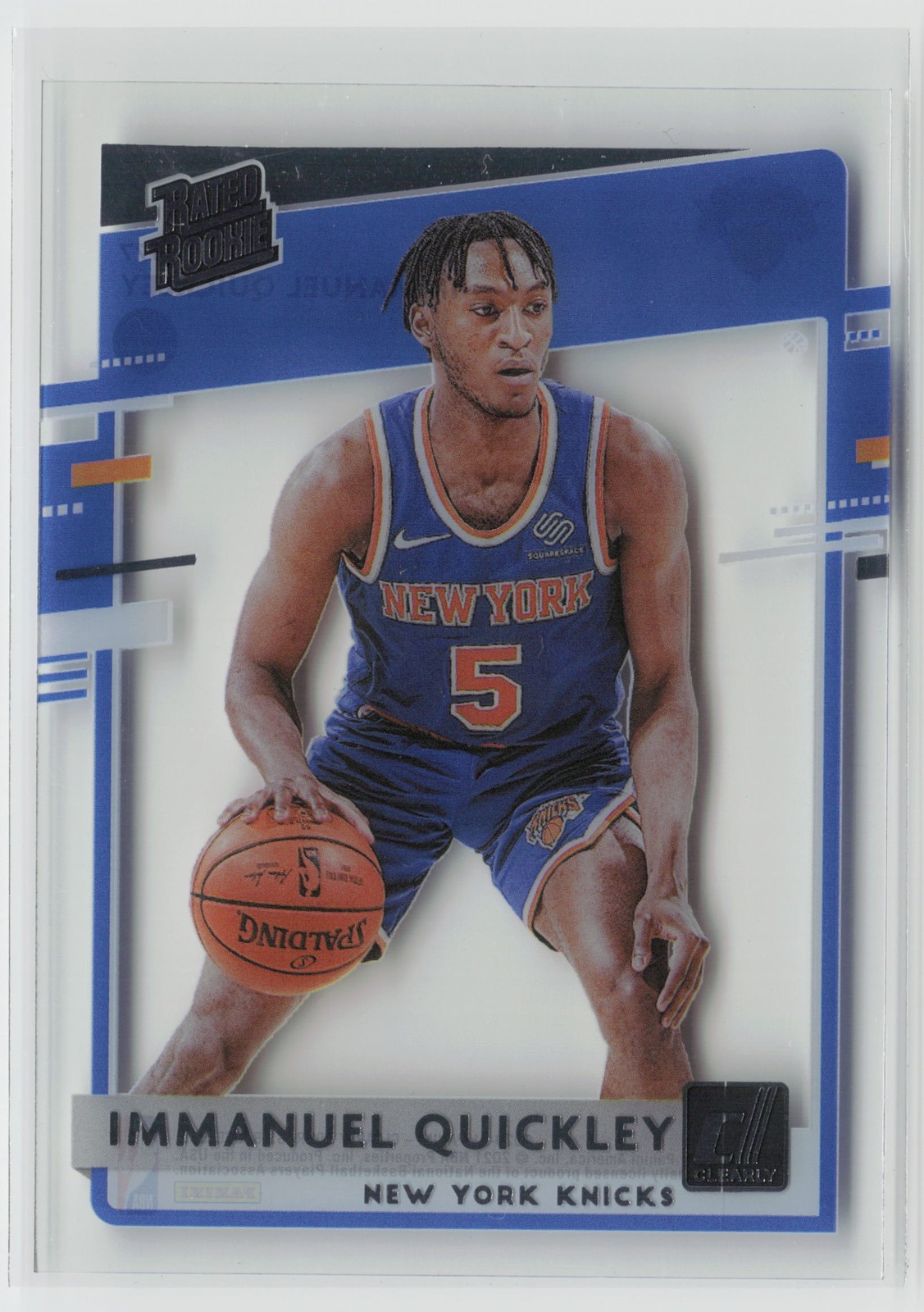 2020-21 Clearly Donruss #77 Immanuel Quickley