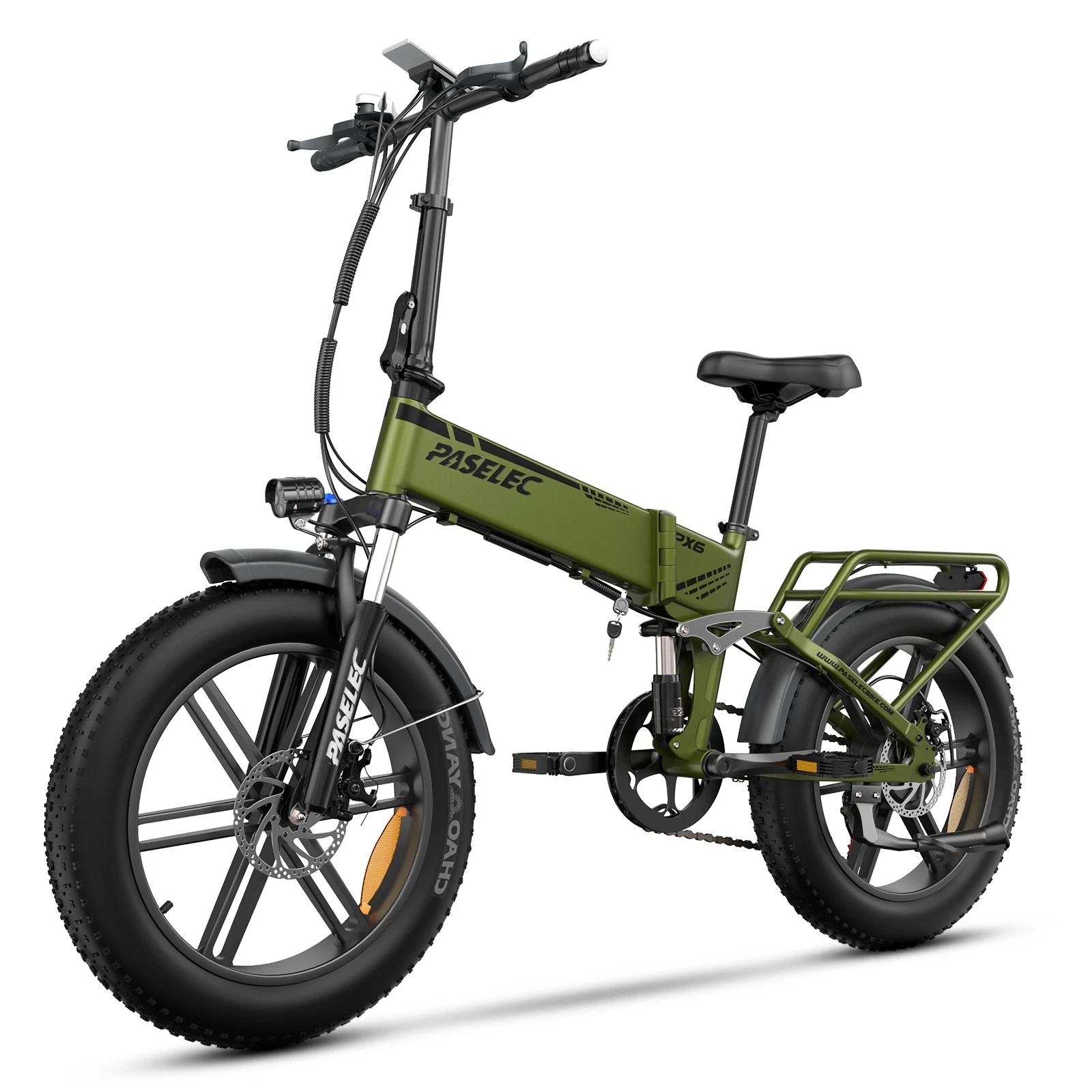 Bicicletta elettrica Paselec 20'' eBike 48V 13Ah Shimano 7 velocità pieghevole mountain bike foto 3