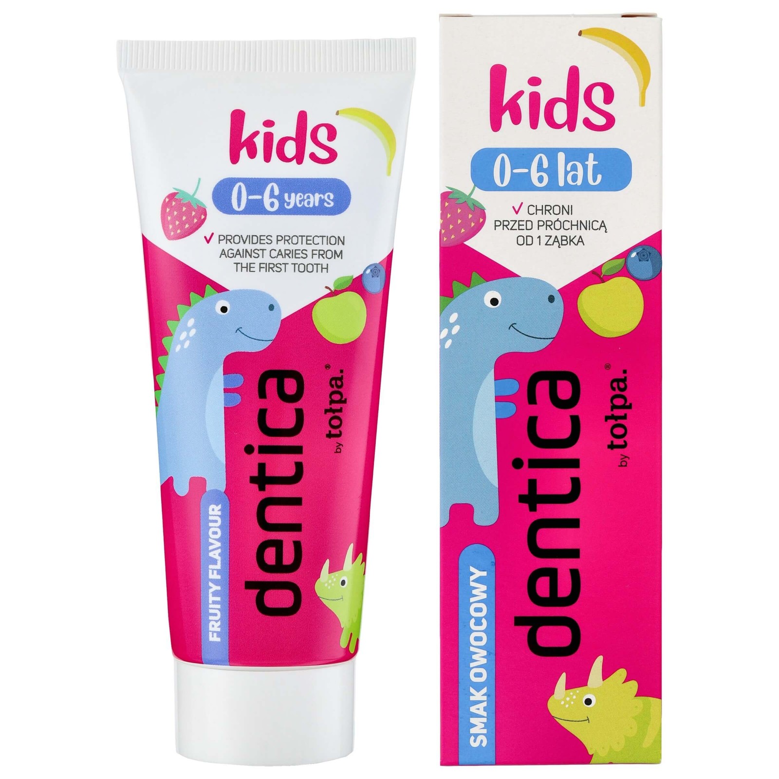 Tolpa Dentica Kids Toothpaste 0–6 Years Fruity Flavor Gentle Formula 50ml