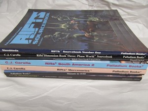 Palladium Rifts RPG 7 book lot!!