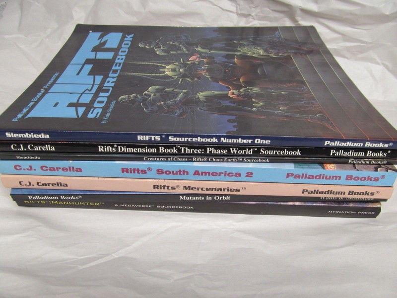 Palladium Rifts RPG 7 book lot!!