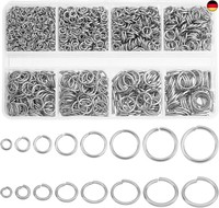 Pandahall 2280 StüCk Offener Biegeringe 8 GrößEn 304 Edelstahl O Ringe Sc