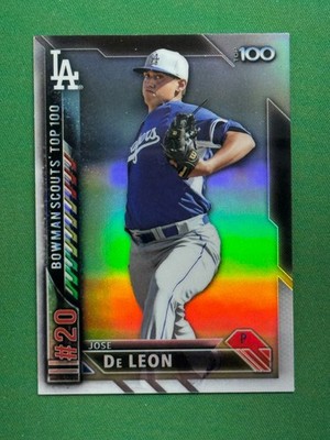 2016 Bowman Baseball Bowman Scouts' Top 100 #BTP-20 Jose De Leon