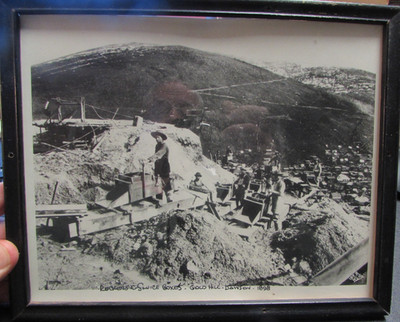 ORIGINAL GOLD MINE ROCKERS & SLUICE BOXES - DAWSON YUKON TERRIOTY FRAMED PRINT