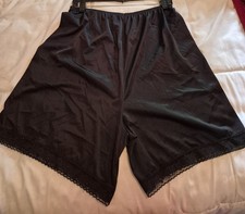 Vtg Vanity Fair Nylon Pettipants, Pantiloons, Tap Pants, 12-778 Sz XL Blk Nwot