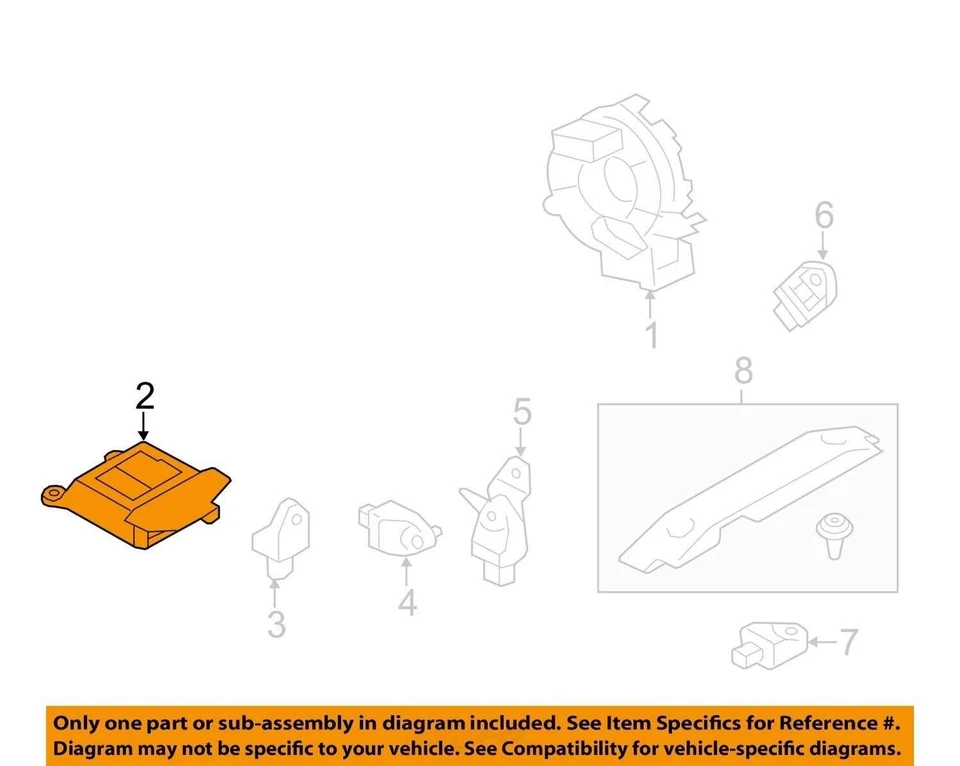 2014 2015 Subaru XV Crosstrek Airbag Air Bag Control Module Unit OEM - Изображение 4 из 4