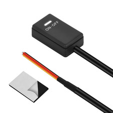 DIY Button Switch Paste Type On/Off for Fog Light, 12V/1A, White LED, Double Adh