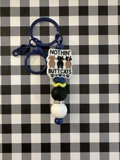 Nothin Butt Cats Kitty Adorable Keychain Handmade Quality Beads Collect Them