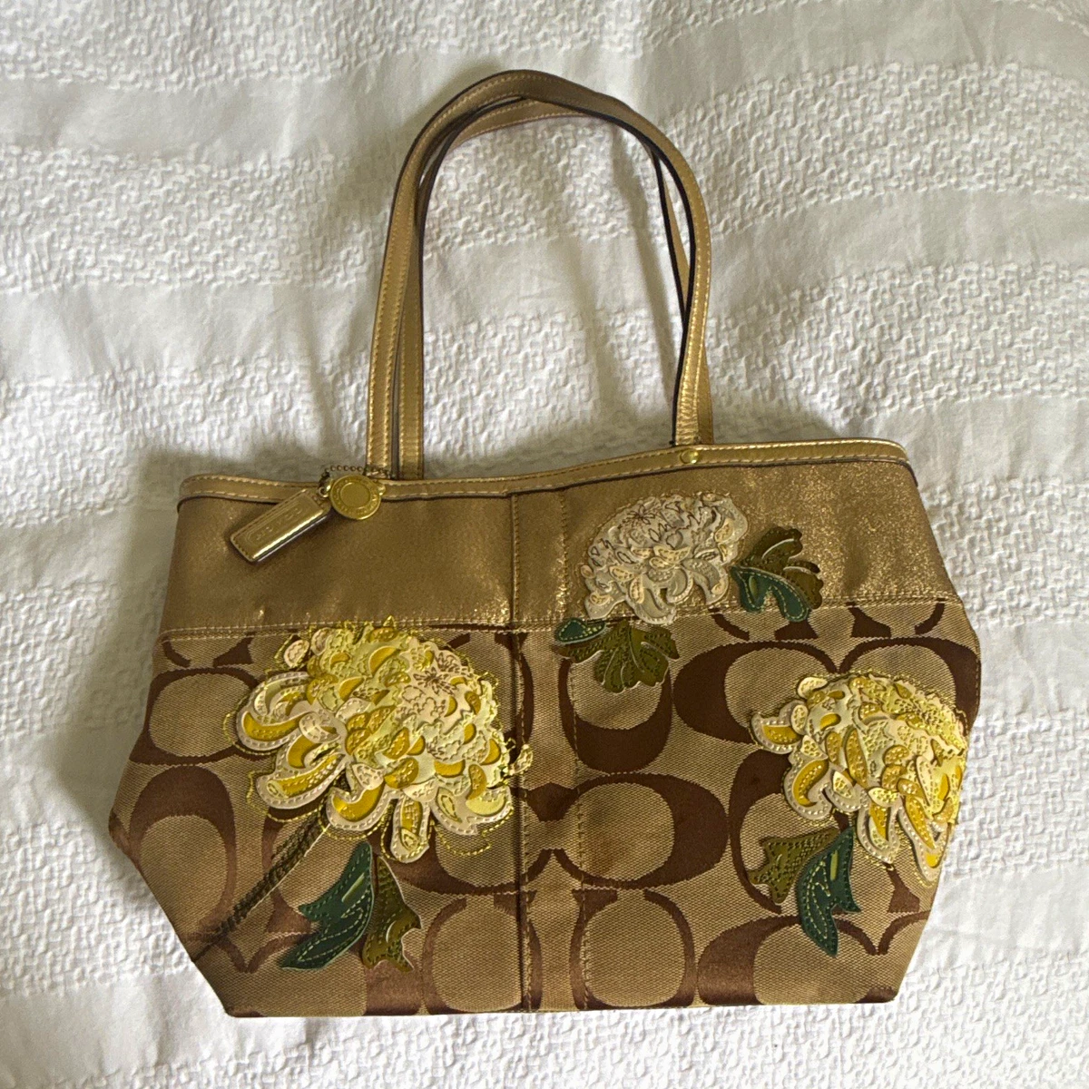 Coach Gold Floral Bags & Handbags for Women for sale | eBay