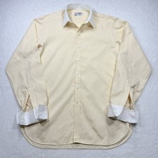 Vintage Turnbull Asser 3XL Contrast Collar Light Orange French Cuff Dress Shirt