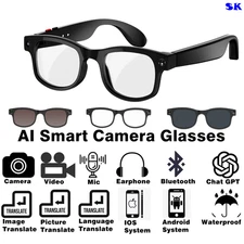 Wireless AI Language Smart Translator Glasses Headphone and Language Translation