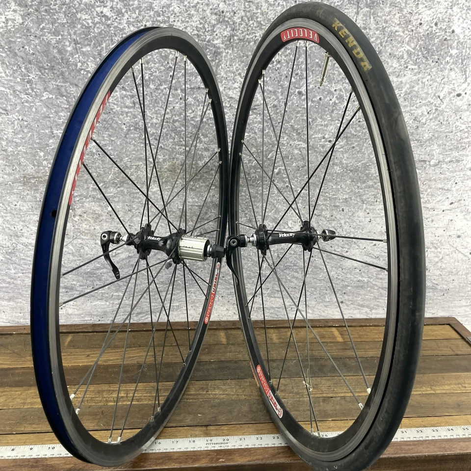 Juego de ruedas para bicicleta de carretera Velocity 650c freno de llanta QR Presta 8s 9s 10s 650c 130 vintage Foto 3 de 4