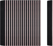 20 Pack Nail Files, 100/180 Grit, Black Professional Reusable Emery Boards
