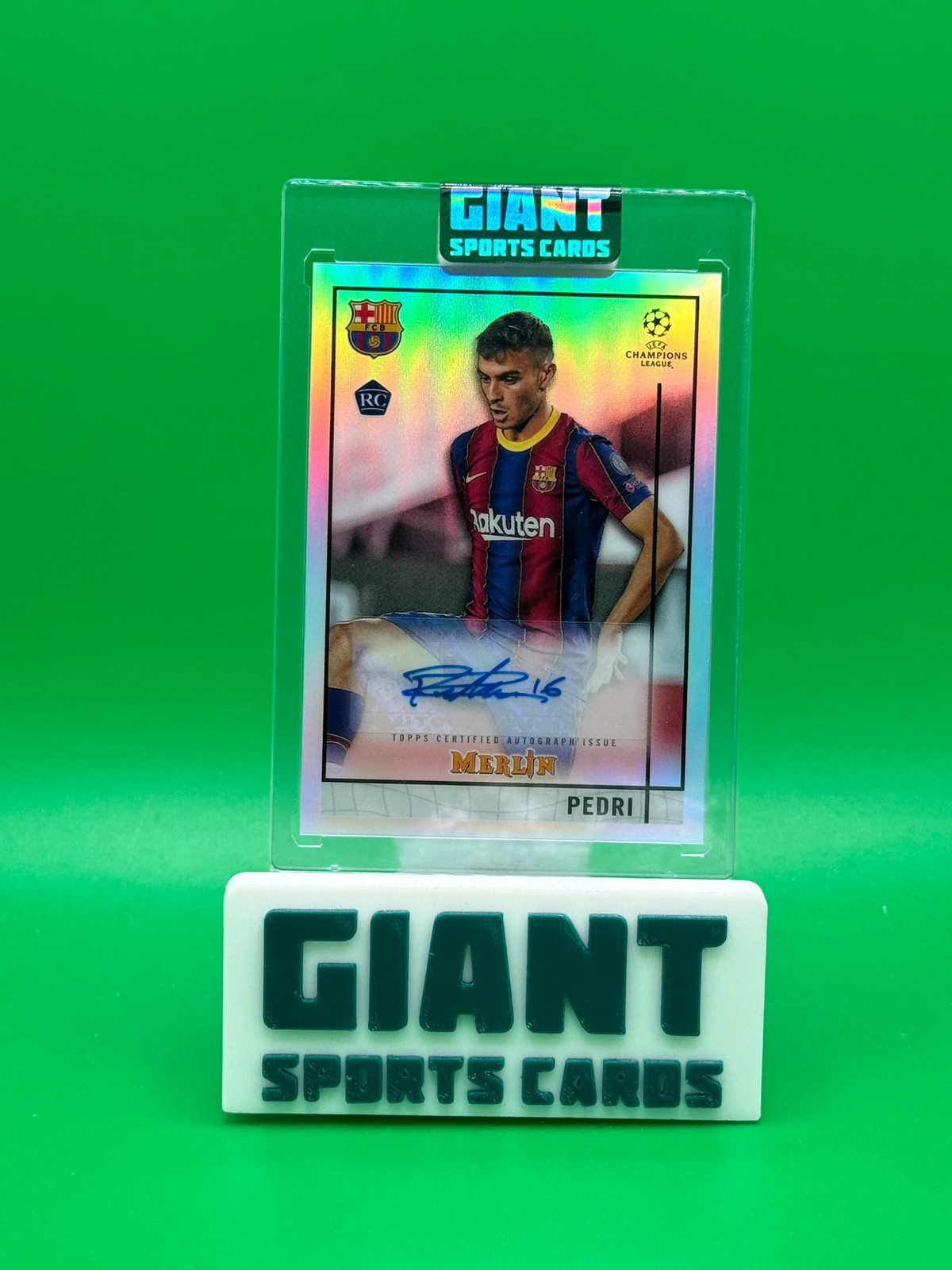 2021 Topps Merlin Chrome Pedri #BCA-P Refractor Autograph RC